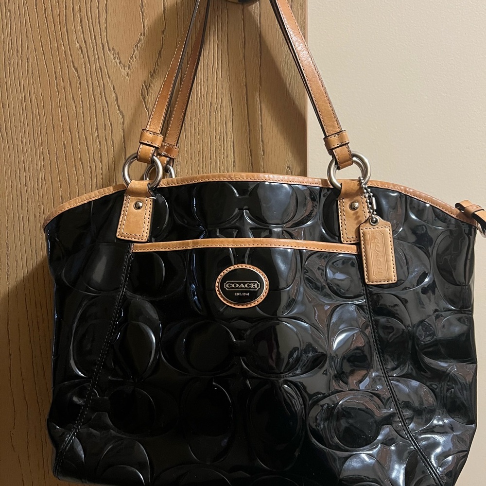Coach Black and Tan Women's Bag